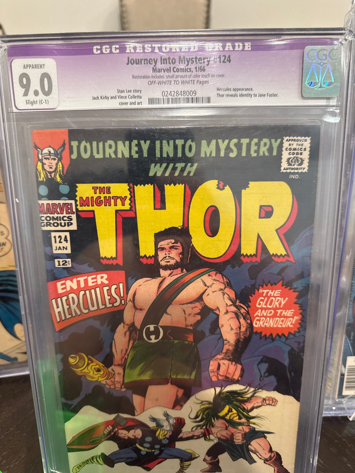 β‘ Journey Into Mystery #124 (1966) β Enter Hercules! | CGC 9.0 Restored | Stan Lee & Jack Kirby Classic | MCU Tie-In β‘