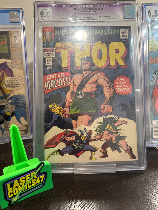 β‘ Journey Into Mystery #124 (1966) β Enter Hercules! | CGC 9.0 Restored | Stan Lee & Jack Kirby Classic | MCU Tie-In β‘