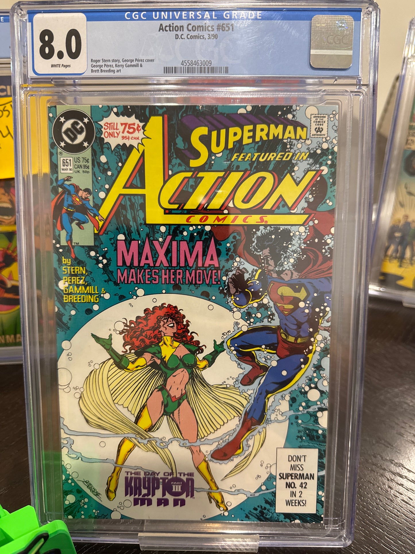 Action Comics #651 (1990) – CGC 8.0 | First Full Appearance of Maxima | George Pérez Cover | LaserComics47 Certified 💥