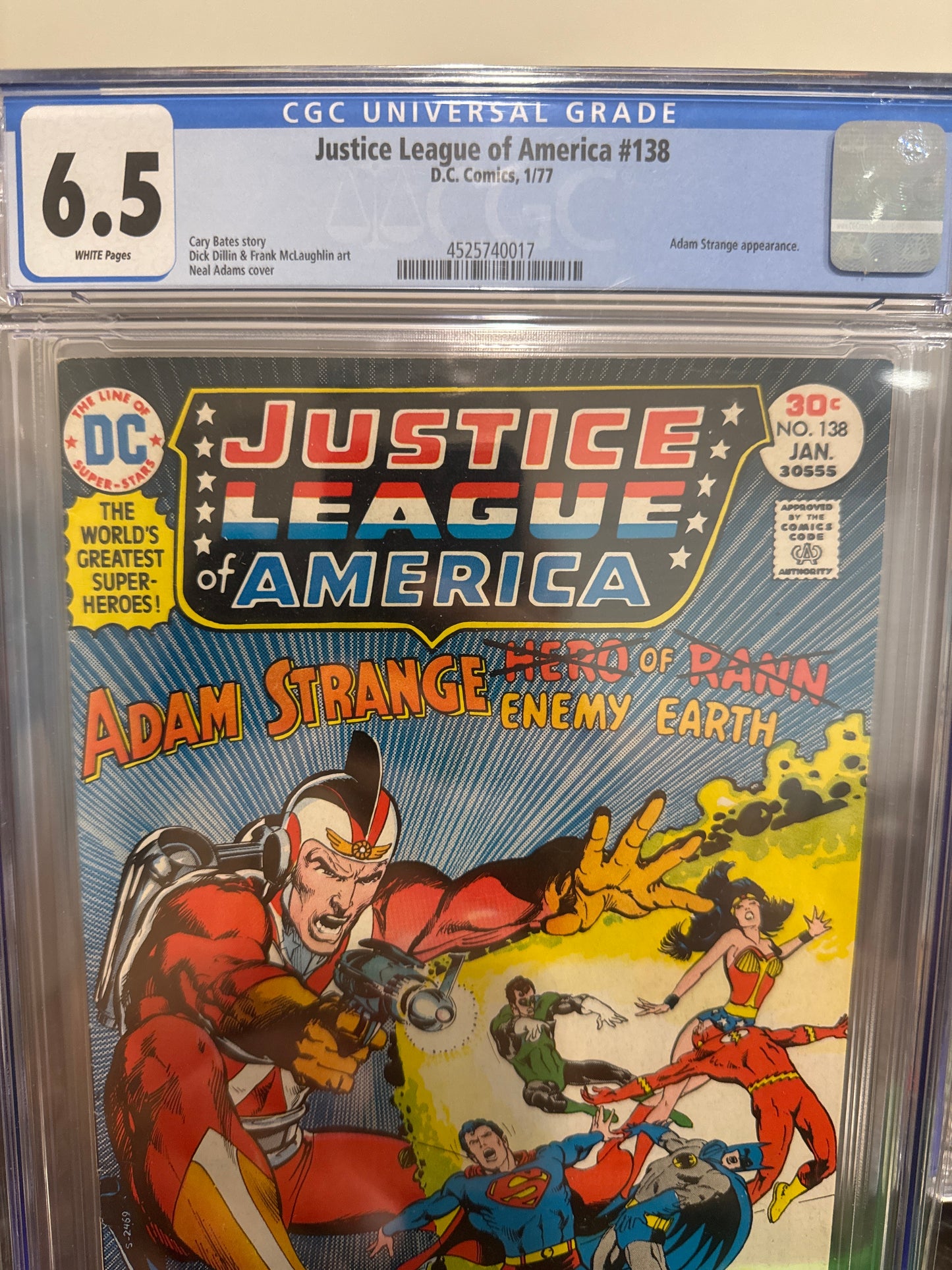 π₯ Justice League of America #138 (1977) β Adam Strange Appearance | CGC 6.5 | Neal Adams Cover π₯